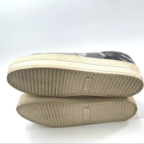 J/SLIDES NYC grey gray camo camouflage slip on flats loafers shoes 8.5 suede - Picture 8 of 11